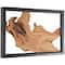 Abstract Handmade Live Edge Wood Slab Wall D&#xE9;cor with Black Frame